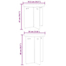 Sofabord 2 pcs Naturfarvet