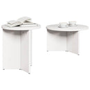 Sofabord 2 pcs Hvid Massivt fyrretræ