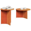 Sofabord 2 pcs Voks brun Massivt fyrretræ