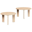Sofabord 2 pcs Naturfarvet Massivt fyrretræ