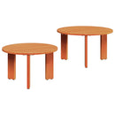 Sofabord 2 pcs Voks brun Massivt fyrretræ