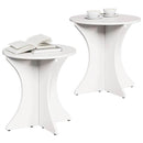 Sofabord 2 pcs Hvid Massivt fyrretræ