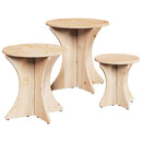 Sofabord 3 pcs Naturfarvet