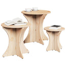 Sofabord 3 pcs Naturfarvet