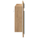LED Spejlskab Artisan Egetræ 100 x 12 x 45 cm Konstrueret træ