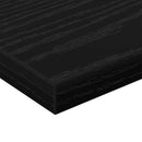 Boghylde Bræt 4 pcs Sort 40 x 10 x 1,5 cm Konstrueret træ
