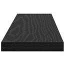 Boghylde Bræt 4 pcs Sort 40 x 10 x 1,5 cm Konstrueret træ