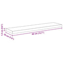 Boghylde Bræt 4 pcs Sort 40 x 10 x 1,5 cm Konstrueret træ