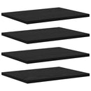 Boghylde Bræt 4 pcs Sort 40 x 30 x 1,5 cm Konstrueret træ
