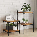 Boghylde Bræt 4 pcs Brun 40 x 40 x 1,5 cm Konstrueret træ