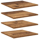 Boghylde Bræt 4 pcs Brun 40 x 40 x 1,5 cm Konstrueret træ