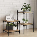 Boghylde Bræt 4 pcs Brun 40 x 40 x 1,5 cm Konstrueret træ
