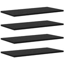 Boghylde Bræt 4 pcs Sort 60 x 30 x 1,5 cm Konstrueret træ