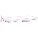 Boghylde Bræt 4 pcs Sort 60 x 30 x 1,5 cm Konstrueret træ