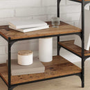 Boghylde Bræt 4 pcs Brun 60 x 40 x 1,5 cm Konstrueret træ