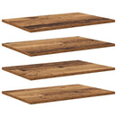 Boghylde Bræt 4 pcs Brun 60 x 40 x 1,5 cm Konstrueret træ