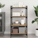 Boghylde Bræt 4 pcs Brun 60 x 40 x 1,5 cm Konstrueret træ