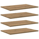 Boghylde Bræt 4 pcs Brun 60 x 40 x 1,5 cm Konstrueret træ