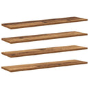 Boghylde Bræt 4 pcs Brun 80 x 20 x 1,5 cm Konstrueret træ