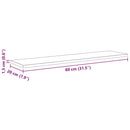 Boghylde Bræt 4 pcs Brun 80 x 20 x 1,5 cm Konstrueret træ