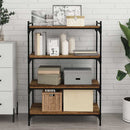 Boghylde Bræt 4 pcs Brun 80 x 40 x 1,5 cm Konstrueret træ