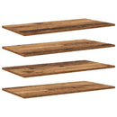 Boghylde Bræt 4 pcs Brun 80 x 40 x 1,5 cm Konstrueret træ