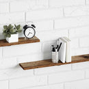 Boghylde Bræt 4 pcs Brun 100 x 10 x 1,5 cm Konstrueret træ
