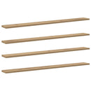 Boghylde Bræt 4 pcs Brun 100 x 10 x 1,5 cm Konstrueret træ