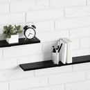 Boghylde Bræt 4 pcs Sort 100 x 10 x 1,5 cm Konstrueret træ