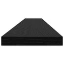 Boghylde Bræt 4 pcs Sort 100 x 10 x 1,5 cm Konstrueret træ