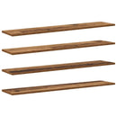 Boghylde Bræt 4 pcs Brun 100 x 20 x 1,5 cm Konstrueret træ