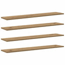 Boghylde Bræt 4 pcs Brun 100 x 20 x 1,5 cm Konstrueret træ