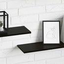 Boghylde Bræt 4 pcs Sort 100 x 20 x 1,5 cm Konstrueret træ