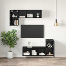 Væg TV Skab Sort eg 30,5 x 30 x 60 cm Konstrueret træ