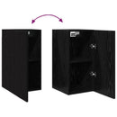 Væg TV Skab Sort eg 30,5 x 30 x 60 cm Konstrueret træ
