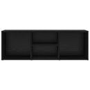 Sko bænk med hylde Sort eg 102 x 35 x 35 cm Konstrueret træ