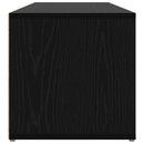 Sko bænk med hylde Sort eg 102 x 35 x 35 cm Konstrueret træ