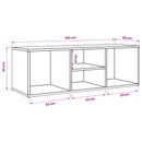 Sko bænk 102 x 35 x 35 cm Konstrueret træ Sort eg