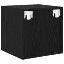 Vægskab Vægmonteret Sort eg 37 x 37 x 37 cm Konstrueret træ