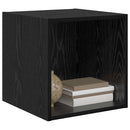 Vægskab med hylde 2 pcs Sort eg 37 x 37 x 37 cm Konstrueret træ