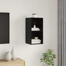 TV-møbelsæt Vægmonteret Sort eg 37 x 37 x 72 cm Konstrueret træ