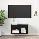 TV-møbelsæt Vægmonteret Sort eg 37 x 37 x 72 cm Konstrueret træ