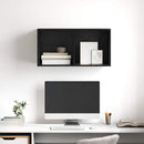TV-møbelsæt Vægmonteret Sort eg 37 x 37 x 72 cm Konstrueret træ