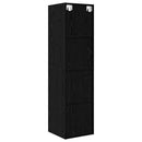 TV-møbelsæt Sort eg 37 x 37 x 142,5 cm Konstrueret træ