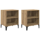 Natskab 2 pcs Artisan Egetræ 40 x 30 x 50 cm Konstrueret træ