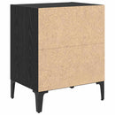 Natskab 2 pcs Sort eg 40 x 30 x 50 cm Konstrueret træ