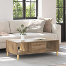 Sofabord Artisan Egetræ 102 x 55 x 35 cm Konstrueret træ