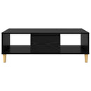 Sofabord Sort eg 102 x 55 x 35 cm Konstrueret træ