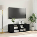 TV-møbelsæt Sort eg 102 x 35 x 35 cm Konstrueret træ