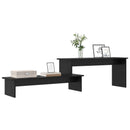 TV-møbelsæt Sort eg 180,5 x 30 x 43 cm Konstrueret træ